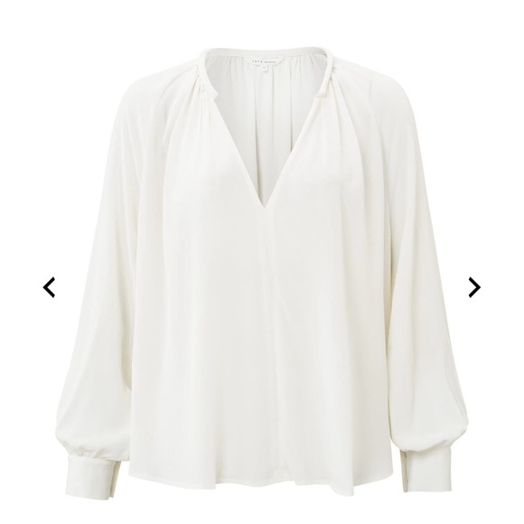 YAYA - NWOT- white Blouse w/ balloon sleeves -Size 42 - Picture 3 of 4